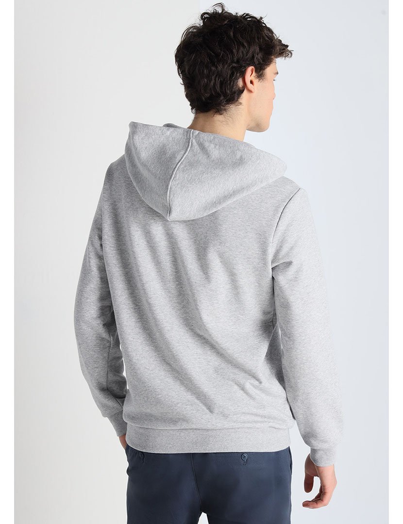 Sweatshirt com Capuz Homem Cinzento