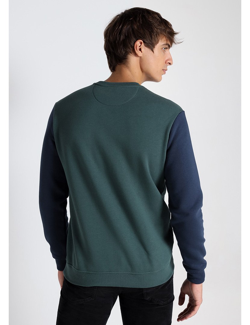 Sweatshirt Homem Verde e Azul