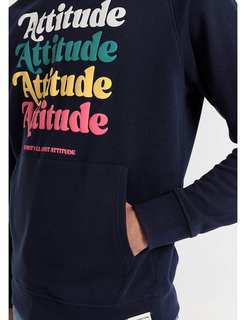 Sweatshirt com Bolso Homem Azul