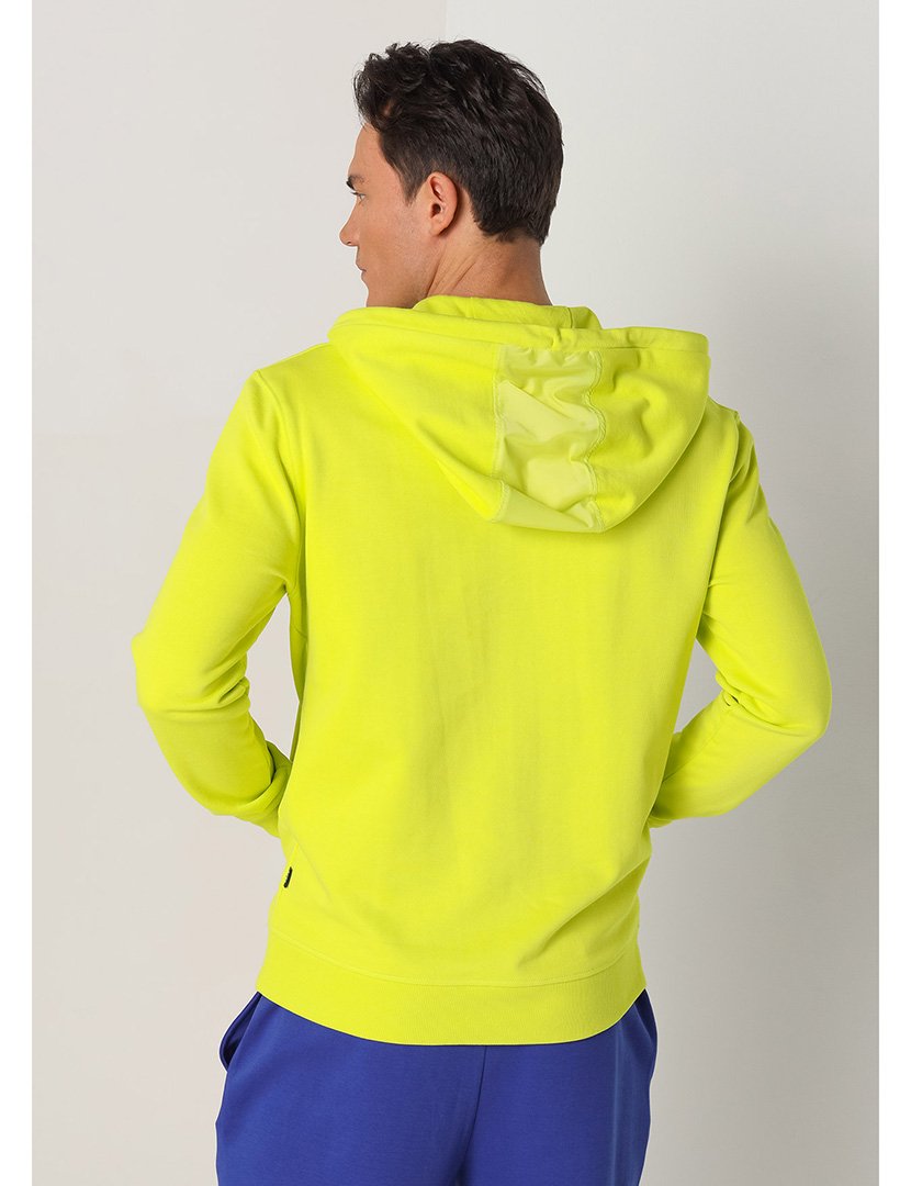 Sweatshirt com Capuz Homem Amarelo