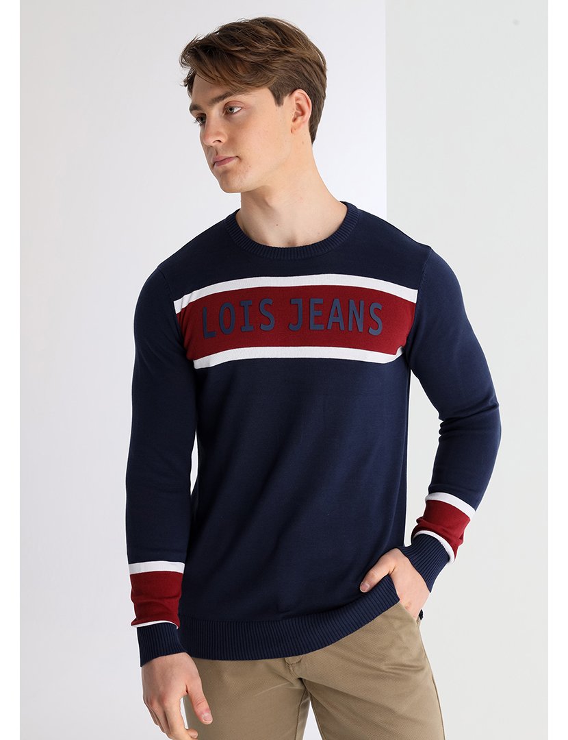 Camisola Homem Azul e Vermelho