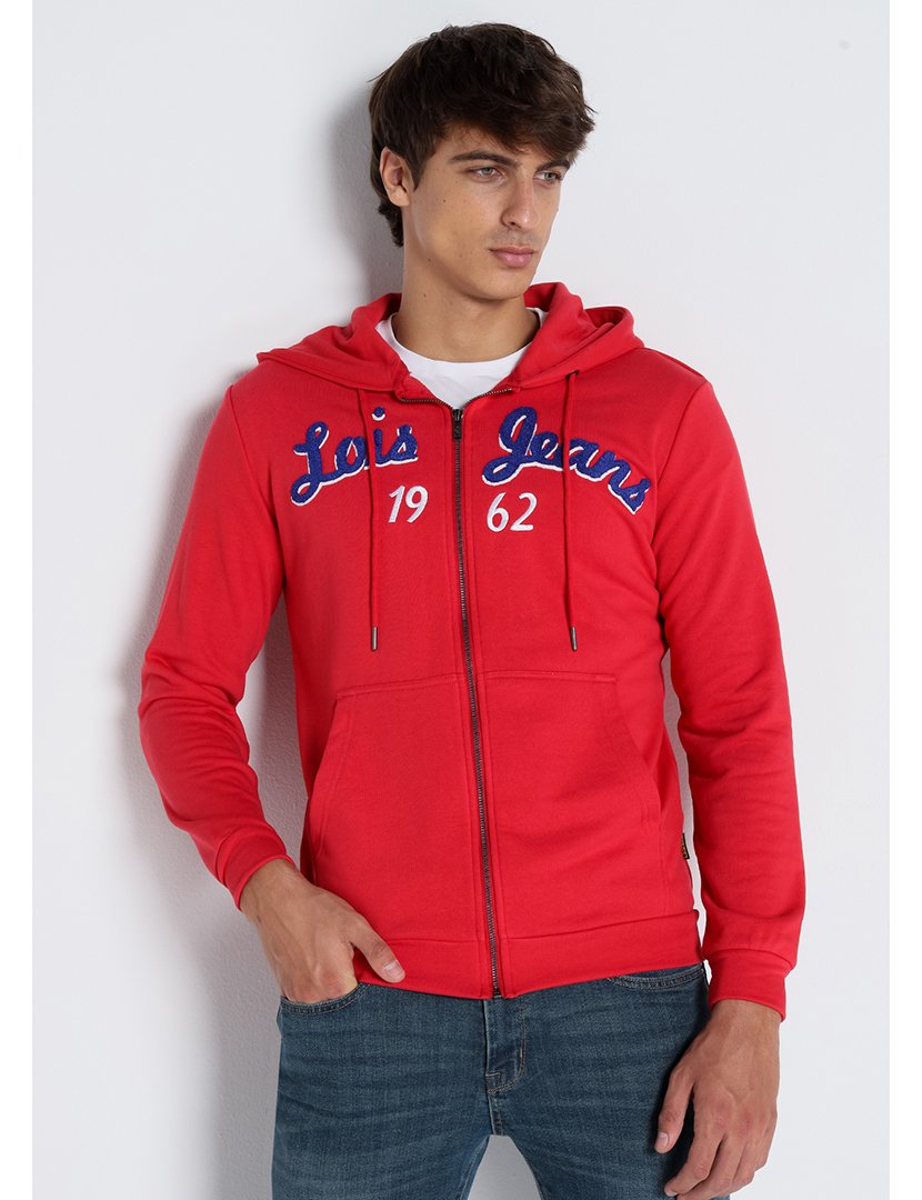 Casaco com Capuz Homem Vermelho