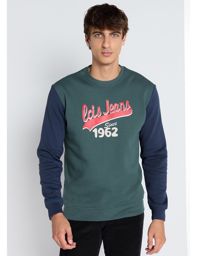 Sweatshirt Homem Verde e Azul