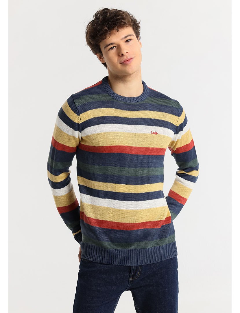 Camisola Malha Homem Multicor