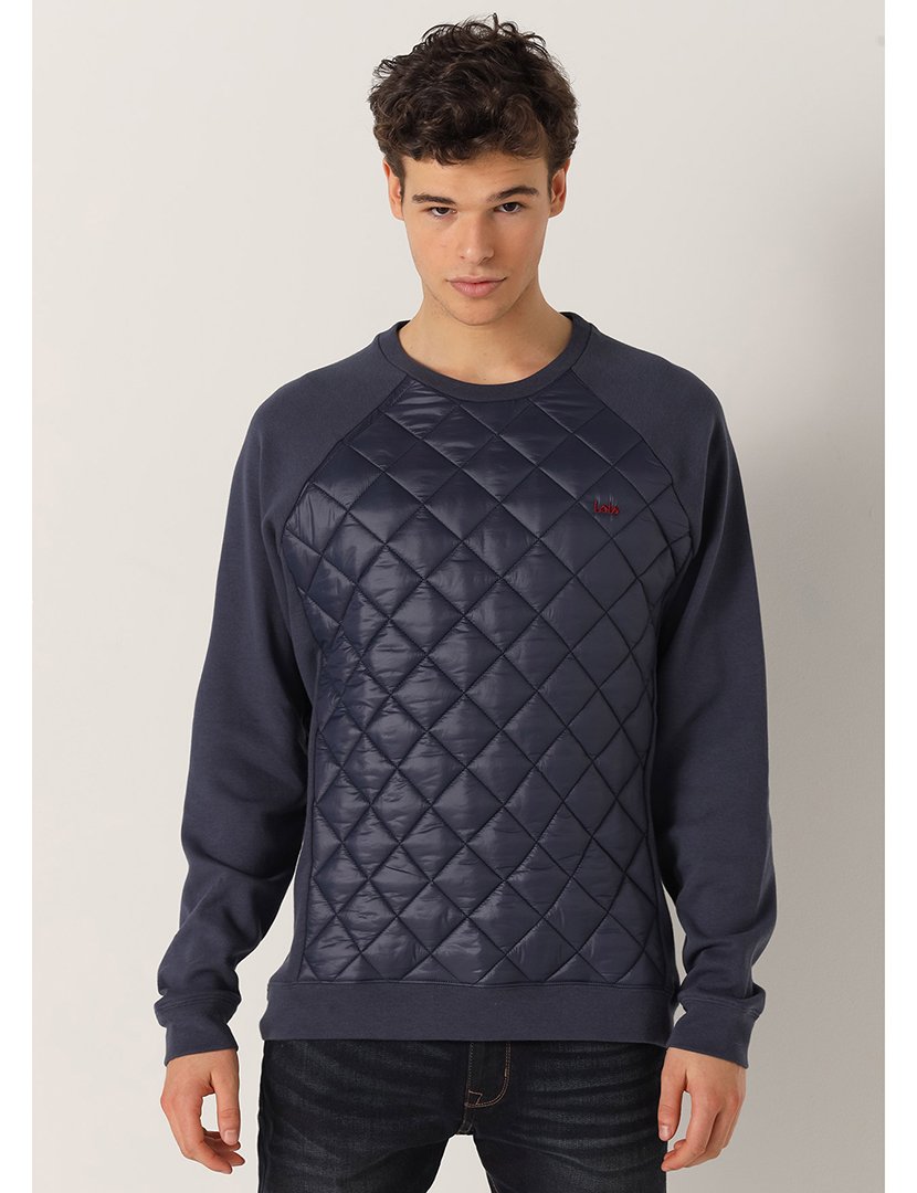 Sweatshirt Acolchoada Homem Azul