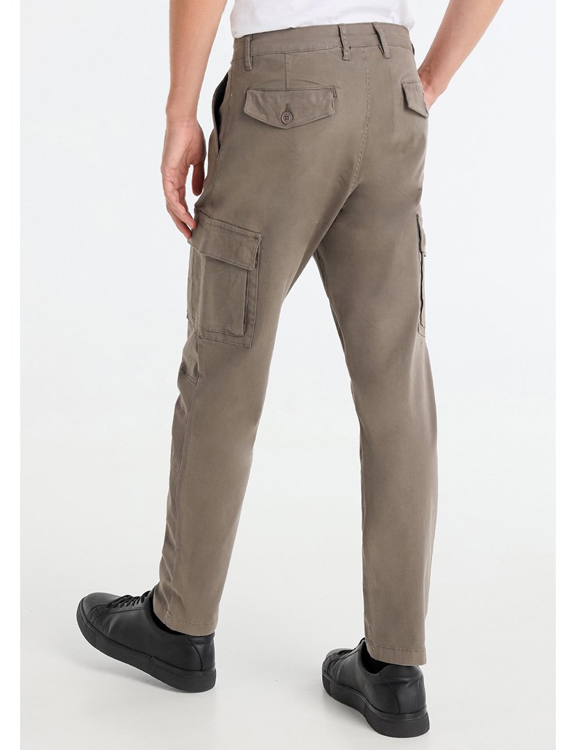Calças Cargo Homem Castanho