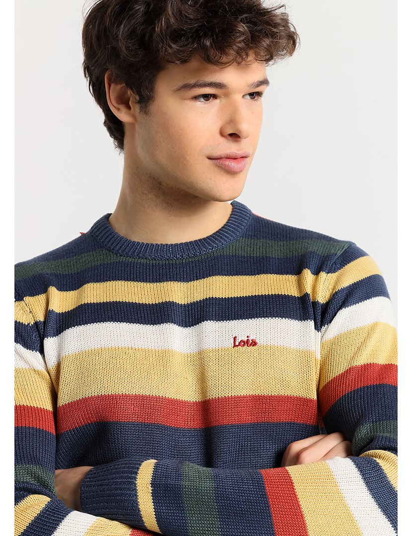 Camisola Malha Homem Multicor