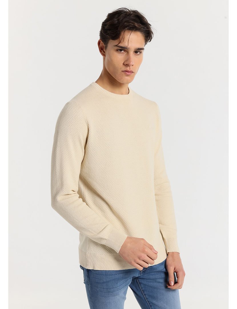 Camisola Malha Homem Bege