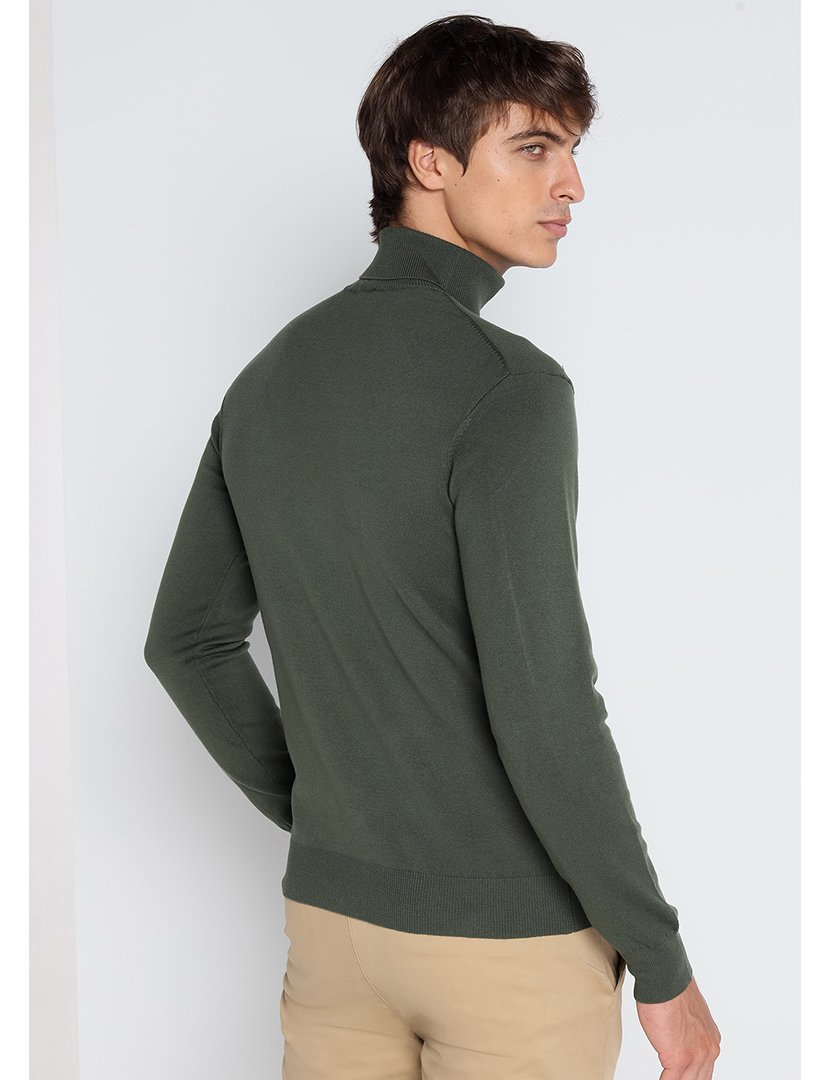 Camisola Gola Alta Homem Verde