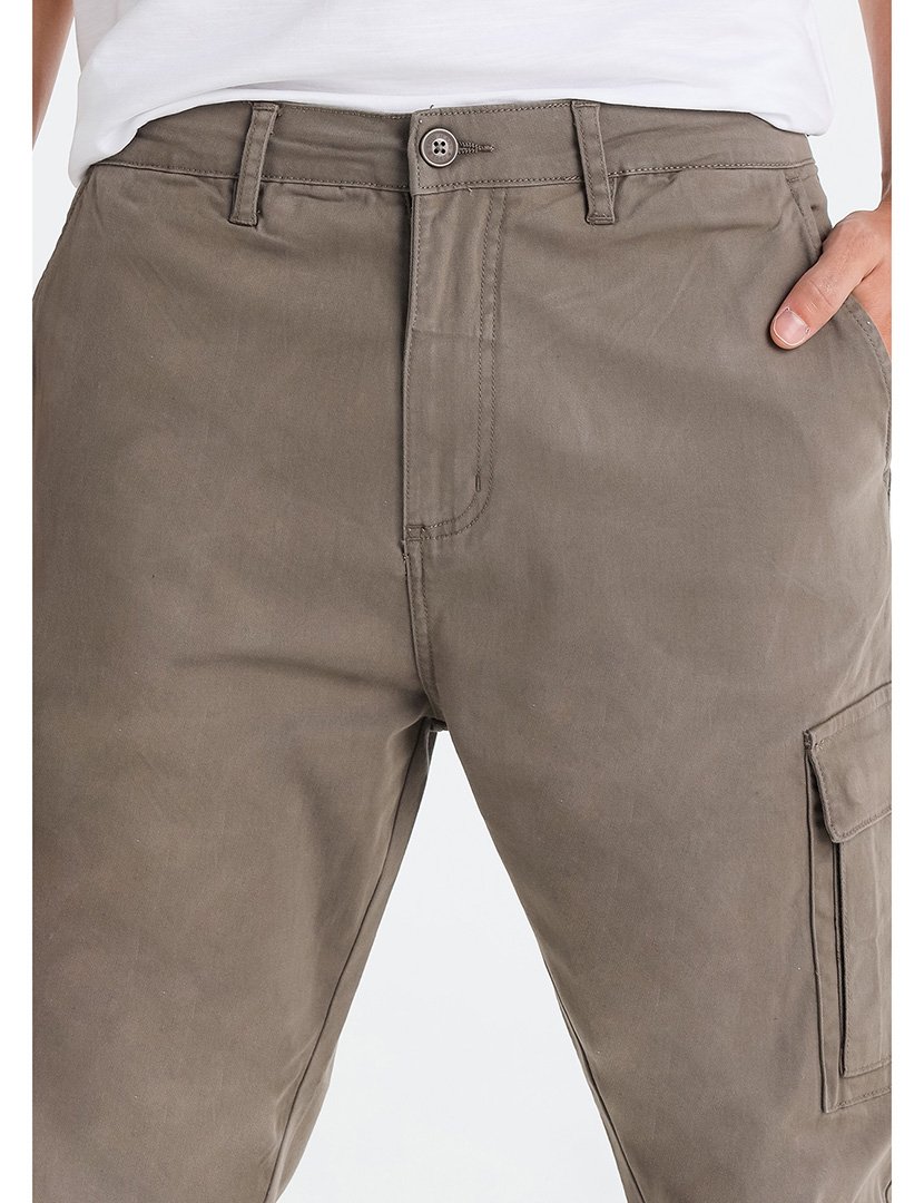 Calças Cargo Homem Castanho