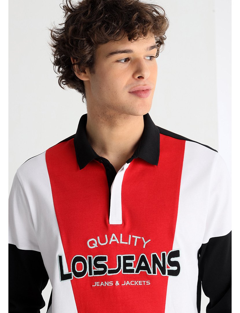 Pólo Homem Preto Multicor