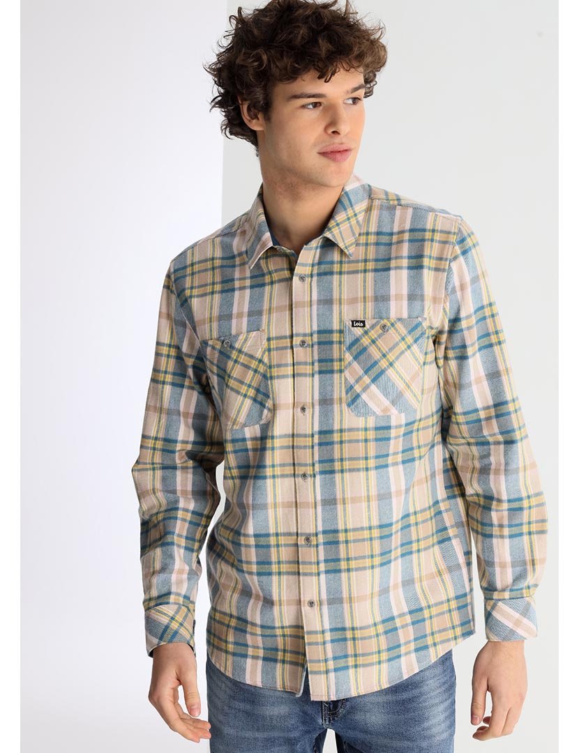Camisa Homem com Padrão Multicor