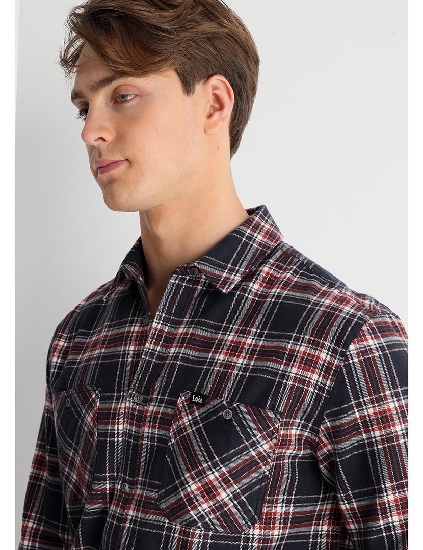 Camisa Homem com Padrão Multicor