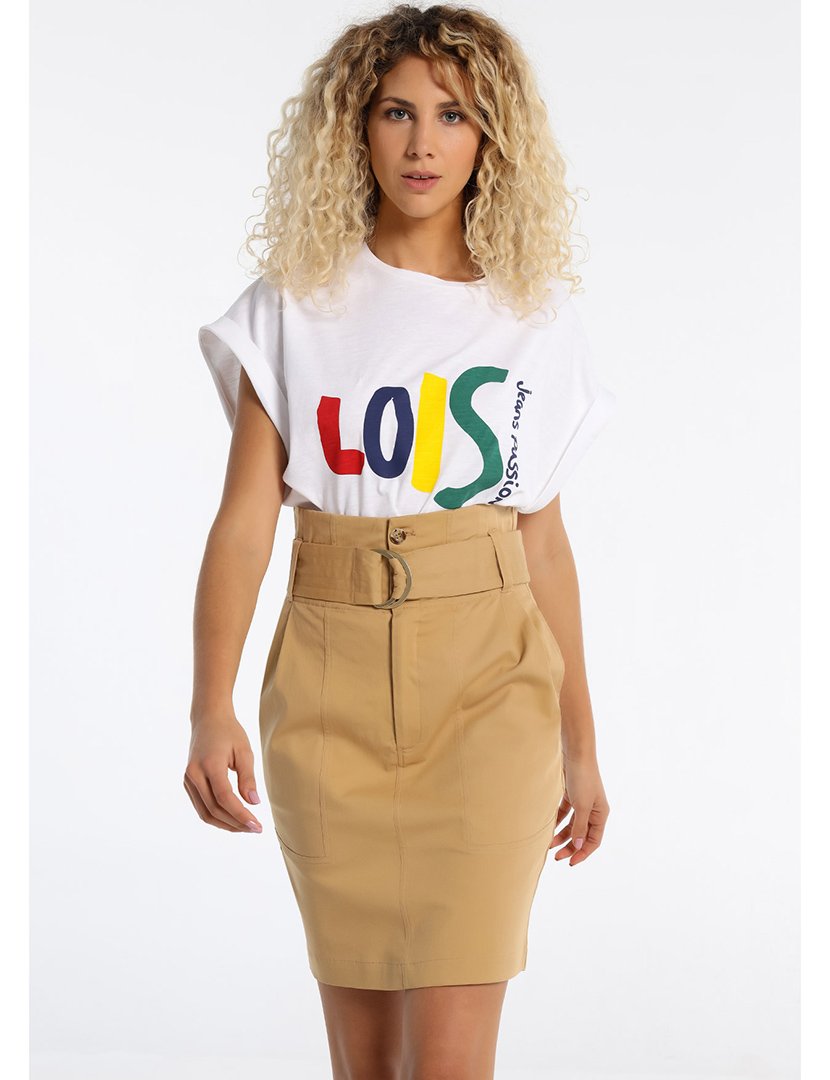 Saia Senhora Sarja Castanho