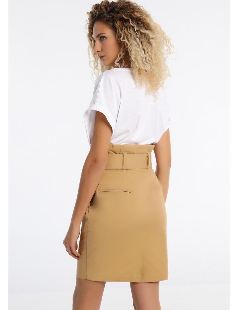 Saia Senhora Sarja Castanho