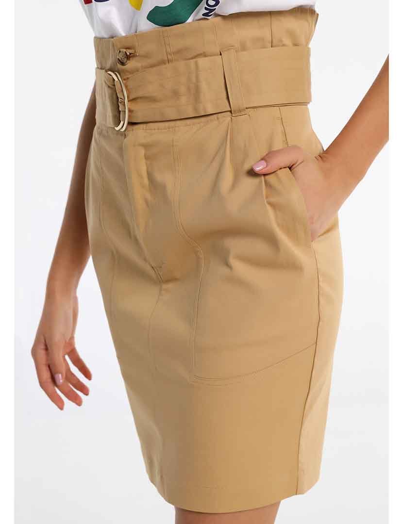 Saia Senhora Sarja Castanho