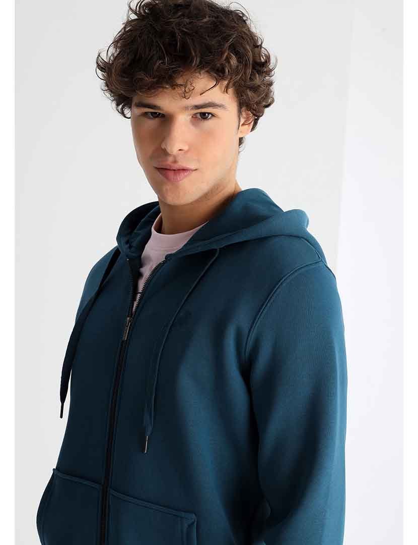 Casaco com Capuz Homem Azul