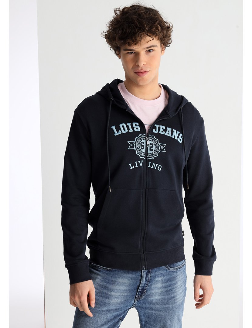 Casaco com Capuz Homem Azul