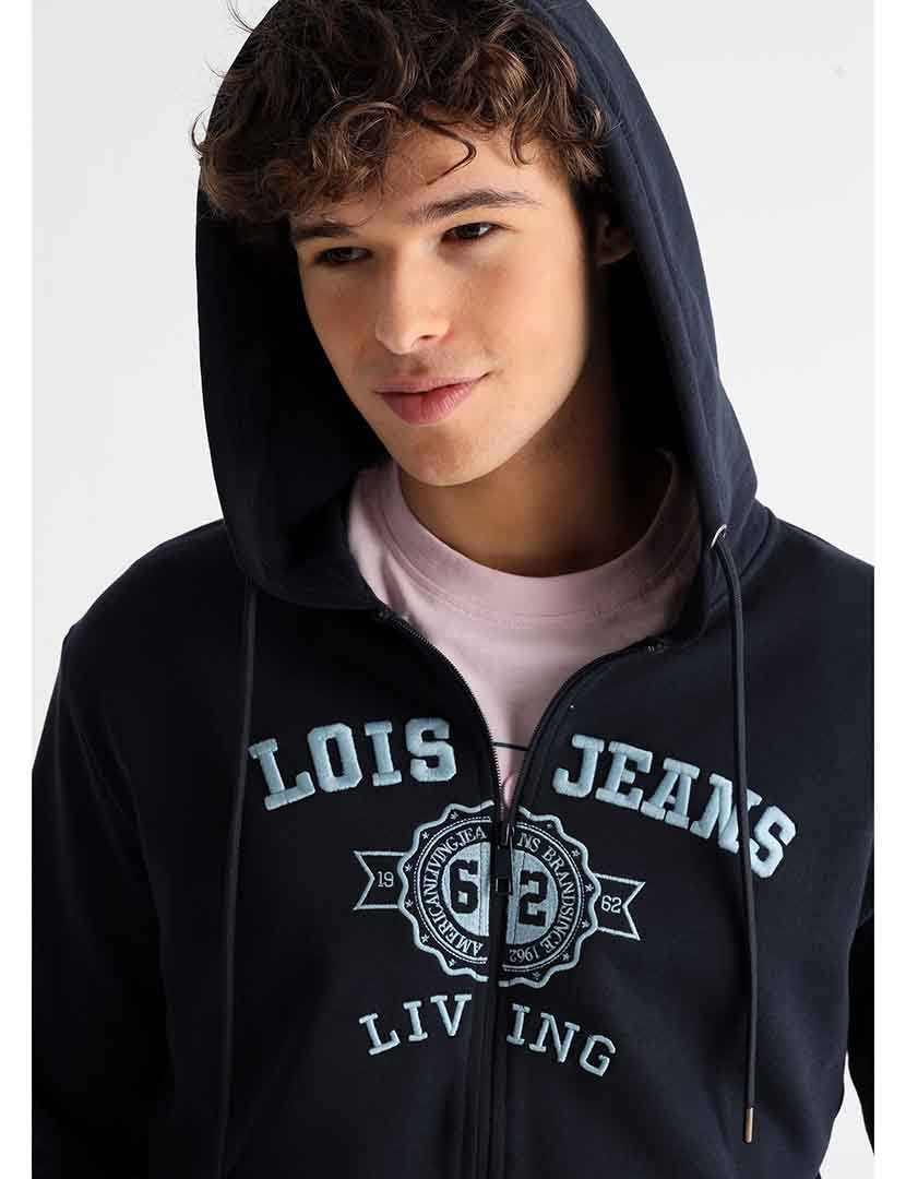 Casaco com Capuz Homem Azul