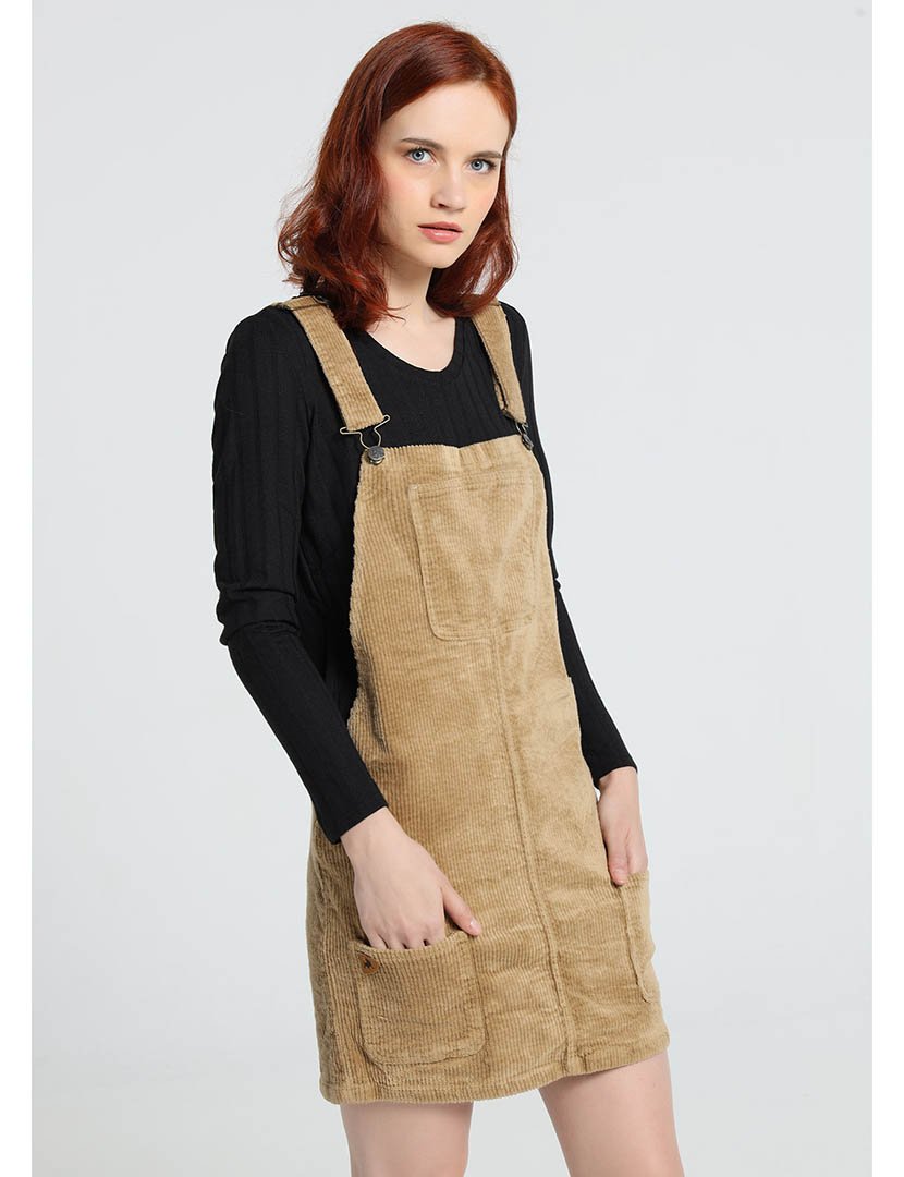 Vestido Jardineira Senhora Castanho