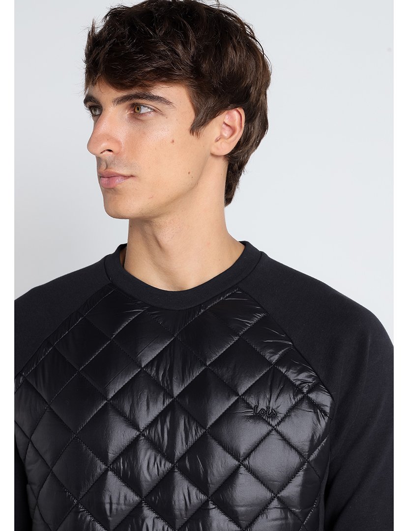 Sweatshirt Acolchoada Homem Preto