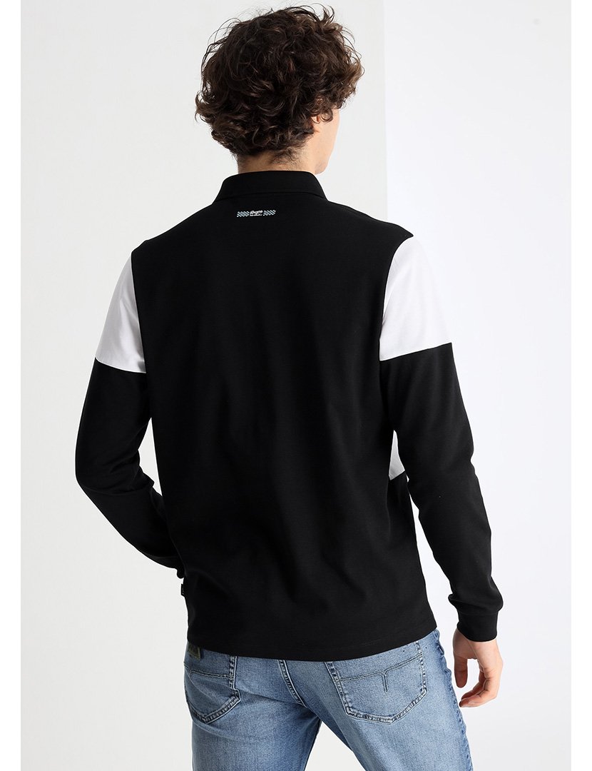 Pólo Homem Preto Multicor