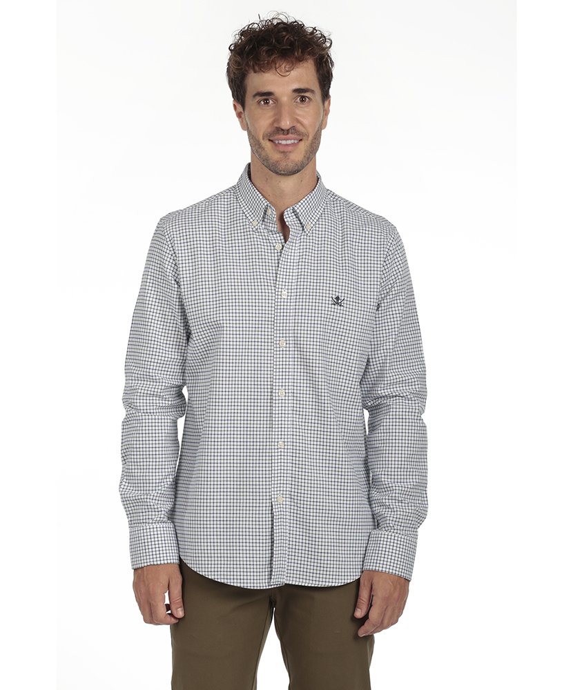 Camisa de Algodão Homem Verde