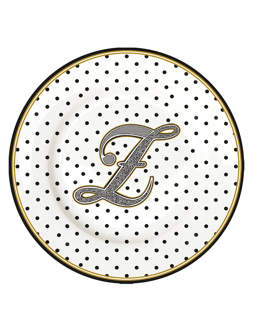 Prato de sobremesa porcelana 19 cm A LETTER FOR YOU "Z"