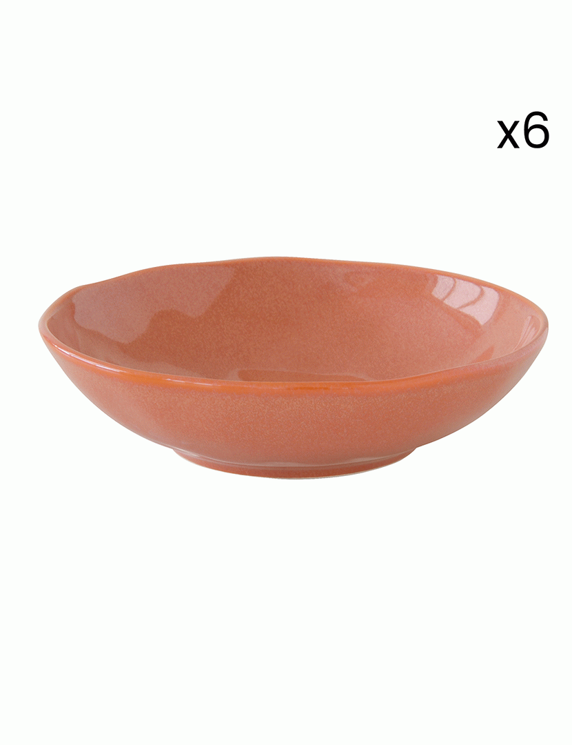 Conjunto 6 tigelas de sopa porcelana 19 cm 