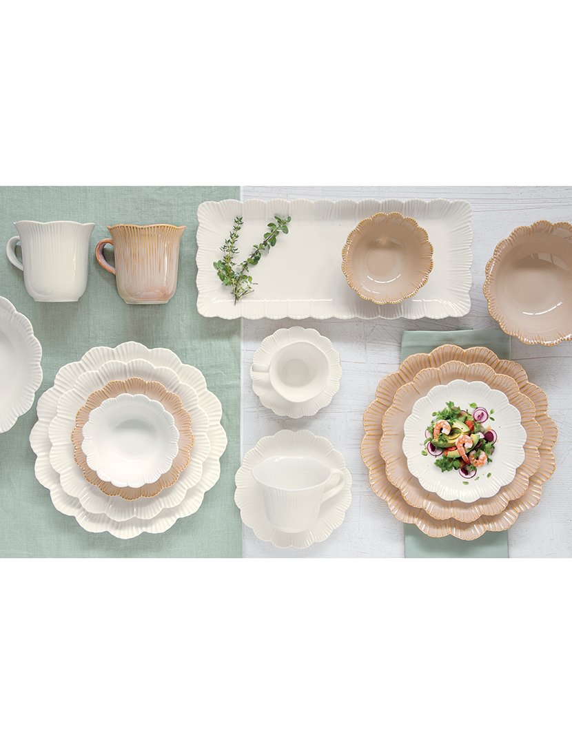 Conjunto de 6 Prato Sobremesa FLEURI