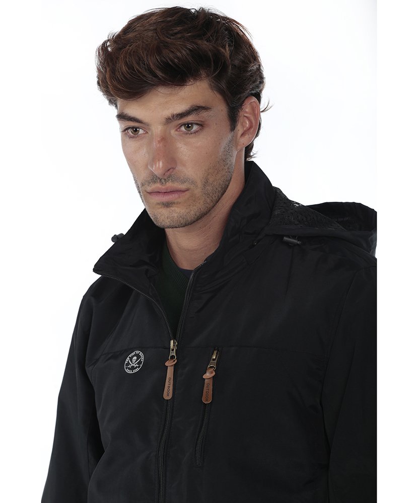 Casaco Impermeável Homem Preto