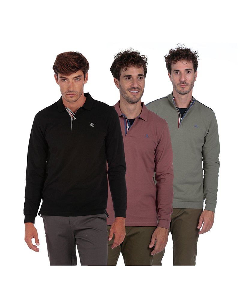 Pack 3 Pólos Básicos Homem Multicor