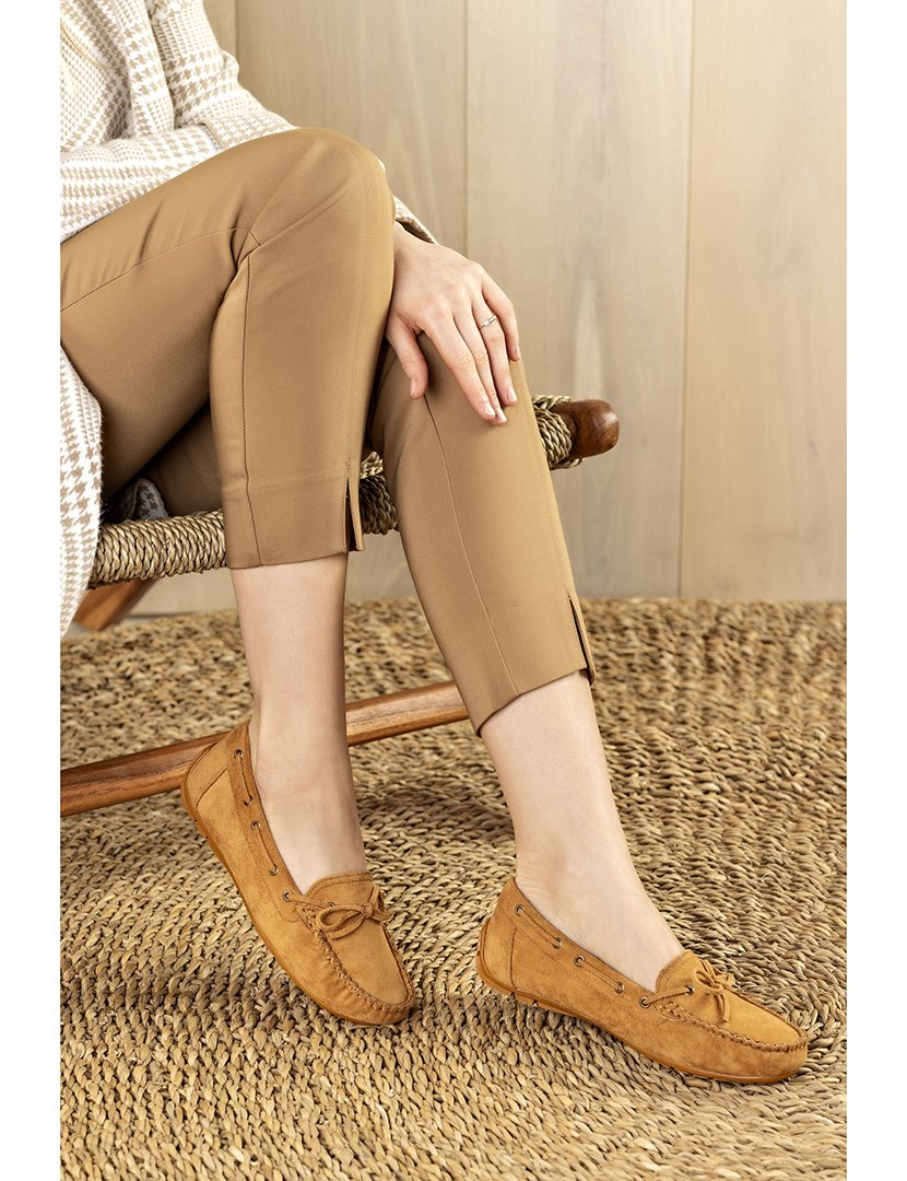Mocassin com laço Castanho Claro
