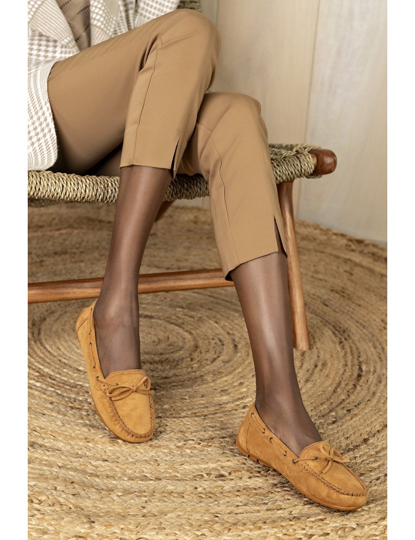 Mocassin com laço Castanho Claro