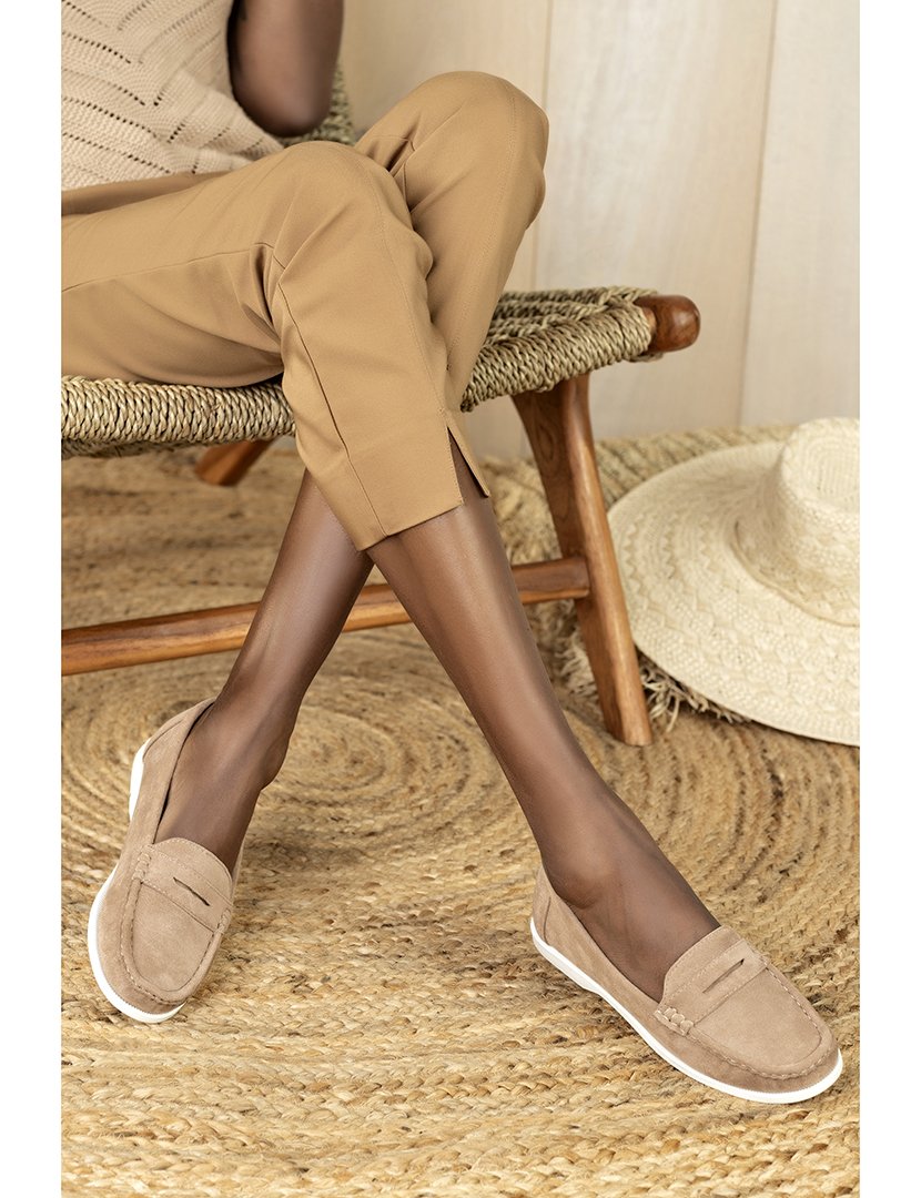 Mocassin raso Castanho Claro