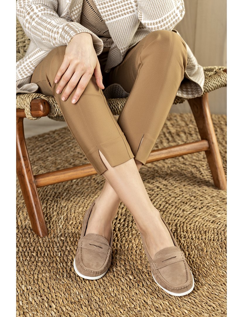 Mocassin raso Castanho Claro