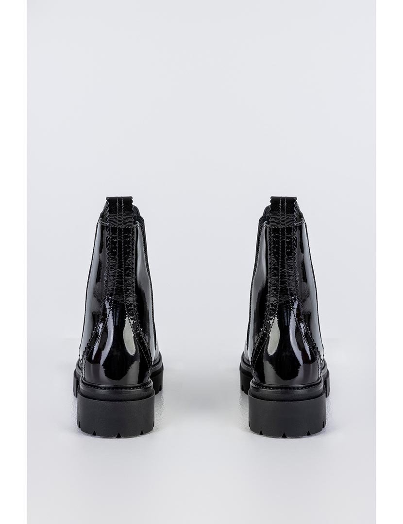 Botins Chelsea de couro Preto