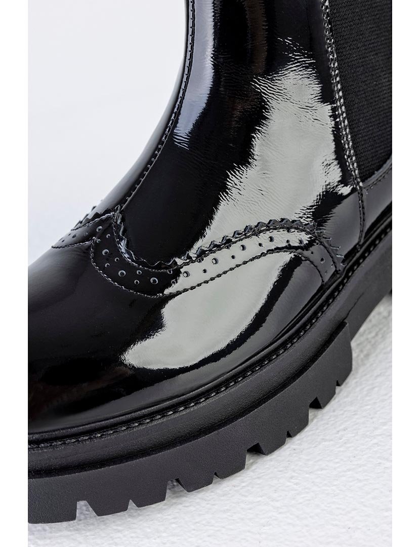 Botins Chelsea de couro Preto