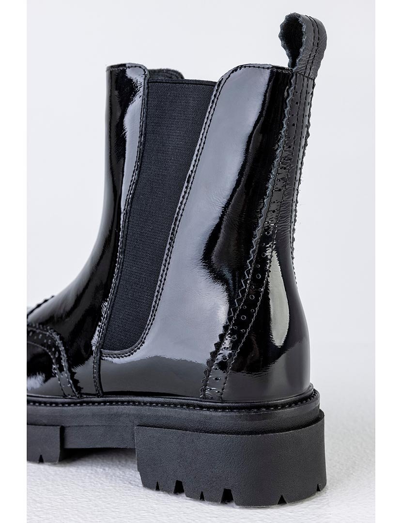 Botins Chelsea de couro Preto