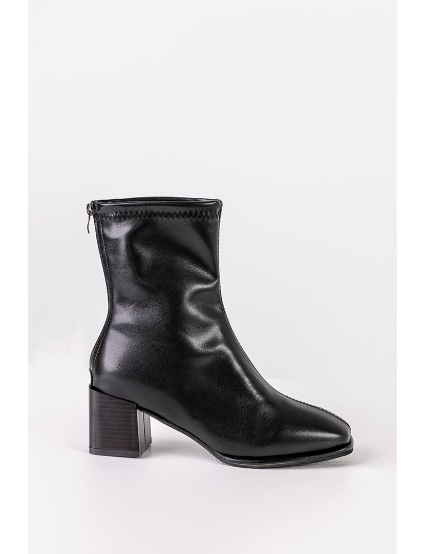 Botins zip Preto