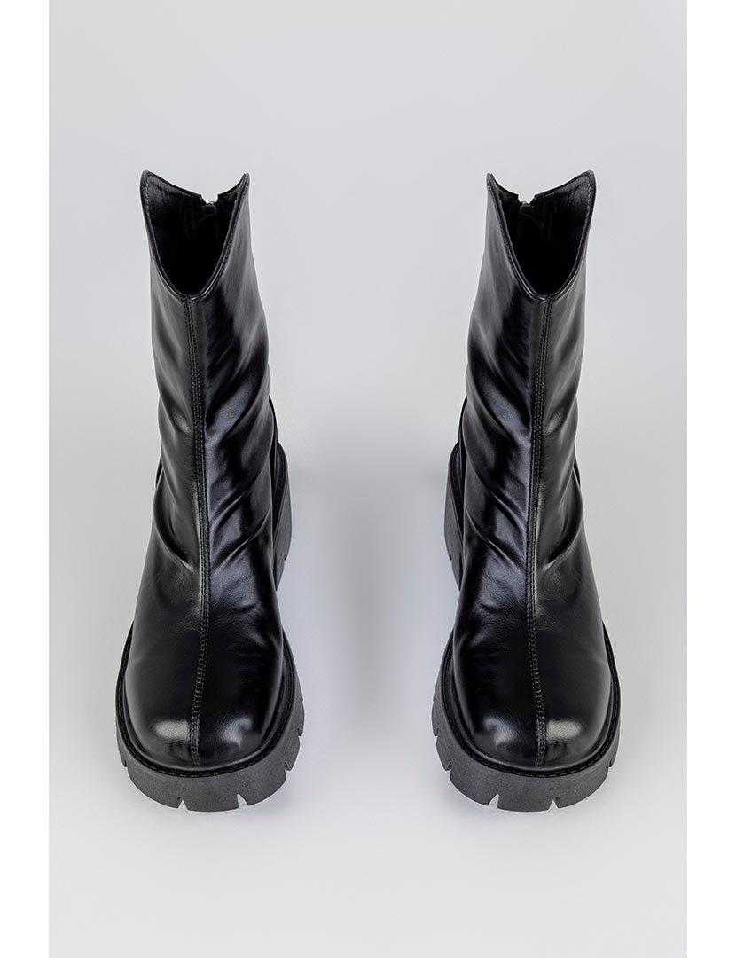 Botins zip Preto