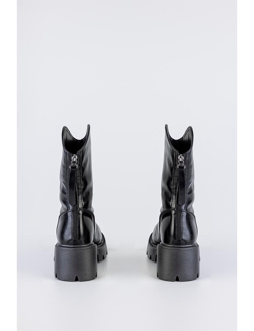 Botins zip Preto