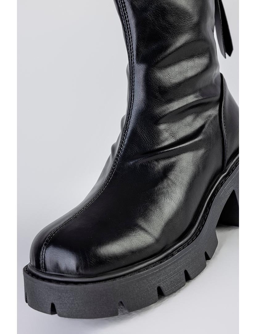Botins zip Preto
