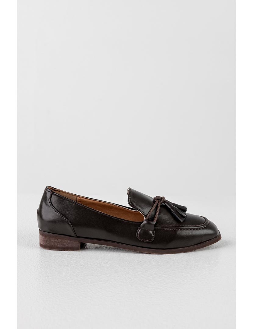 Mocassin com borlas Castanho