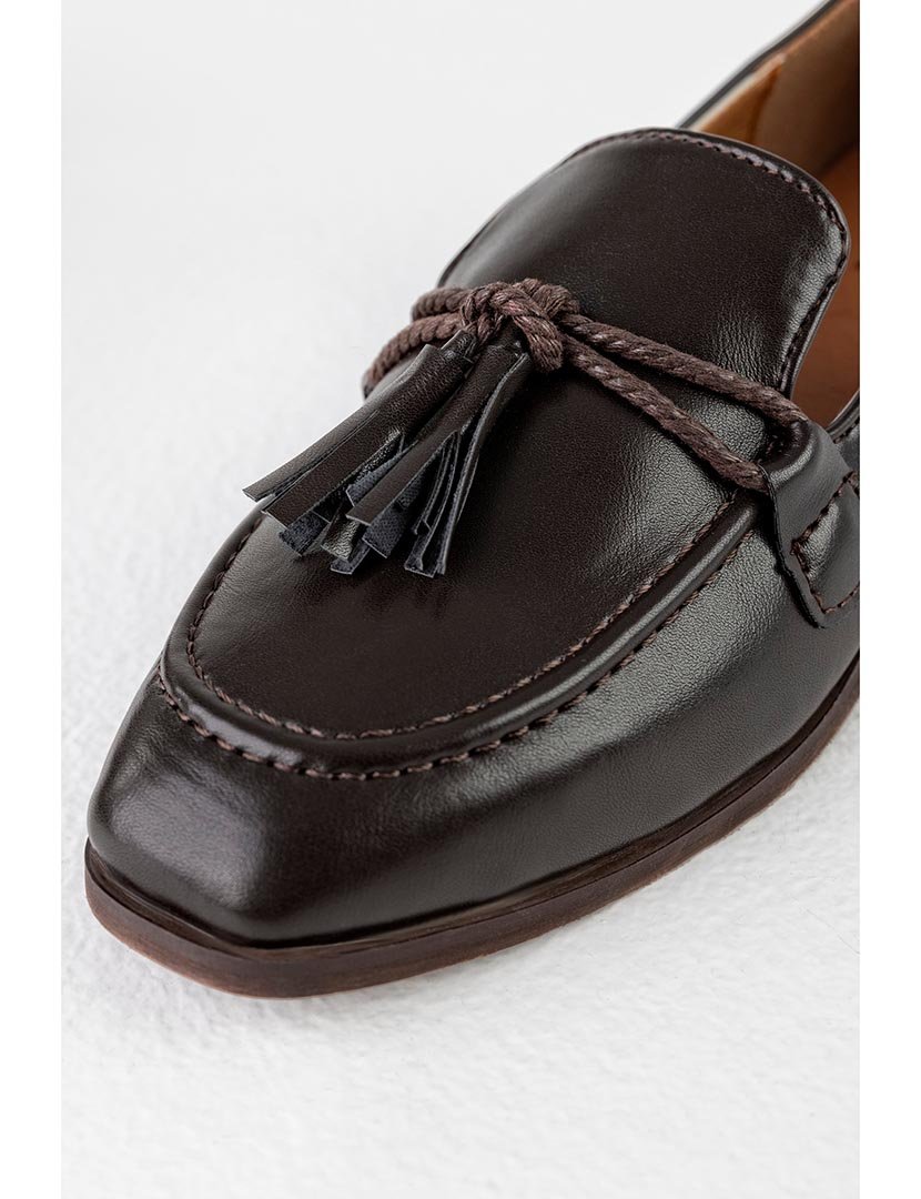 Mocassin com borlas Castanho