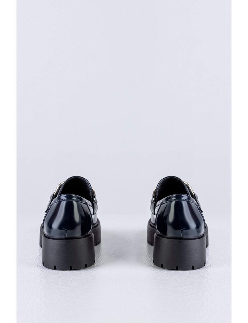 Mocassin sola grossa corrente Azul