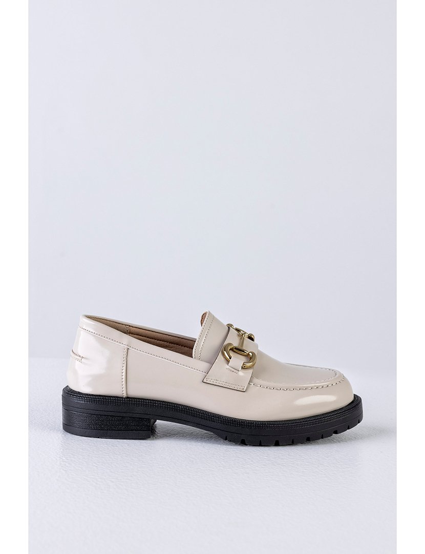 Mocassin sola grossa corrente Bege