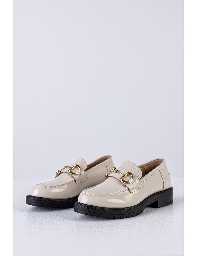 Mocassin sola grossa corrente Bege