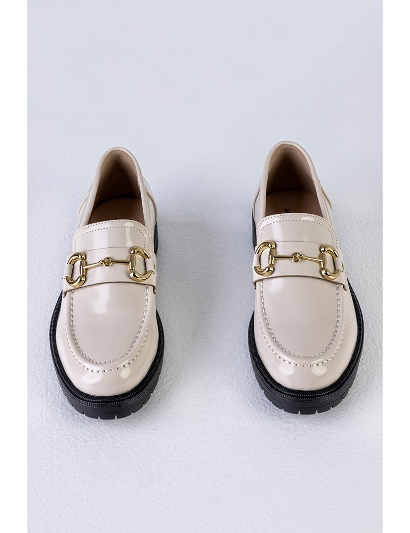 Mocassin sola grossa corrente Bege