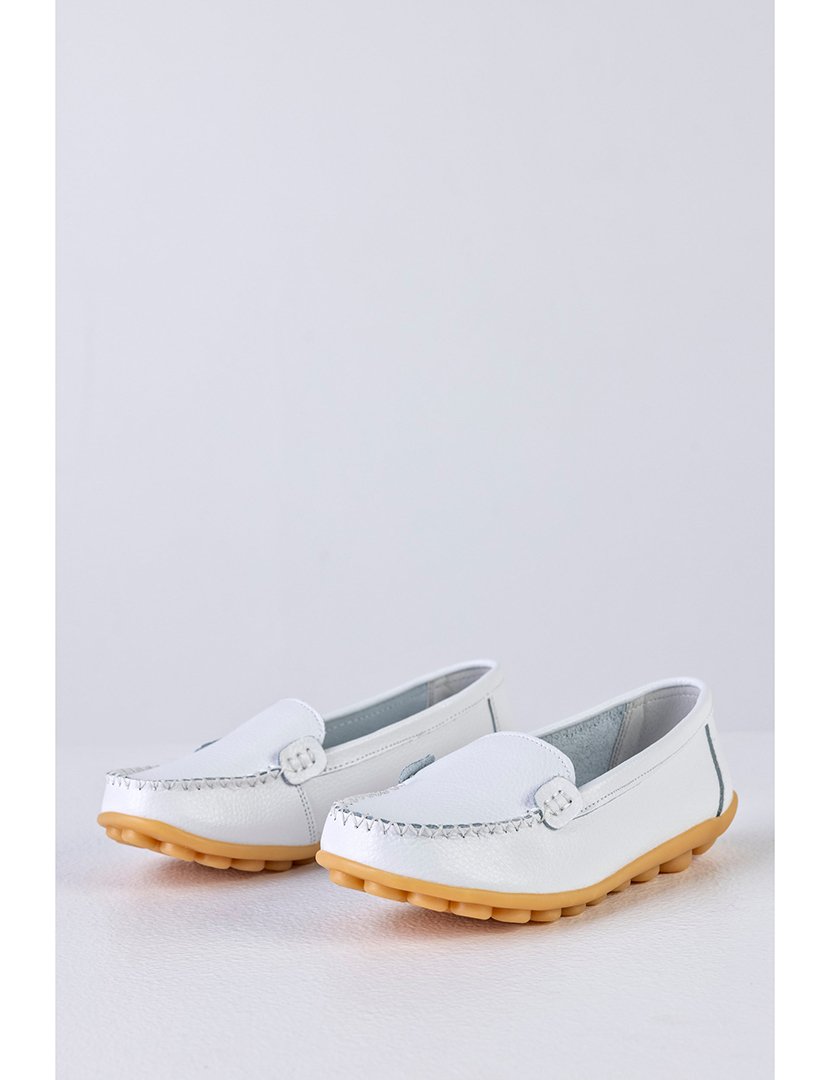 Mocassin Couro Branco